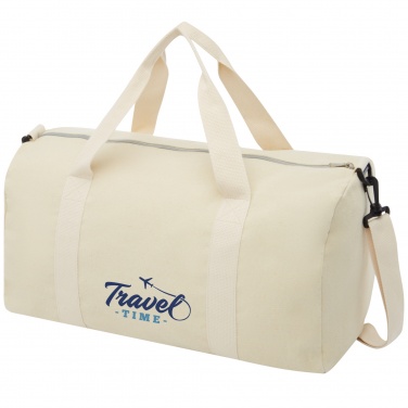 Logotrade promotional product picture of: Pheebs 450 g/m² recycled cotton and polyester duffel bag 24L