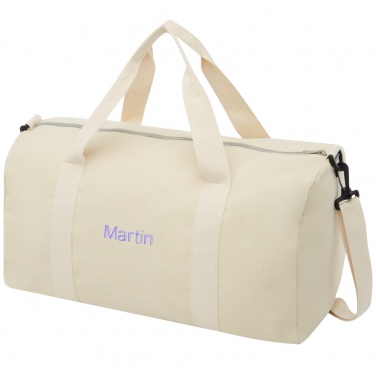 Logotrade promotional gift picture of: Pheebs 450 g/m² recycled cotton and polyester duffel bag 24L