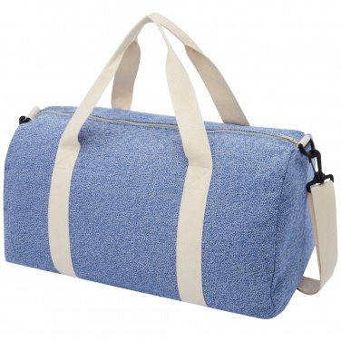 Logo trade promotional merchandise photo of: Pheebs 450 g/m² recycled cotton and polyester duffel bag 24L