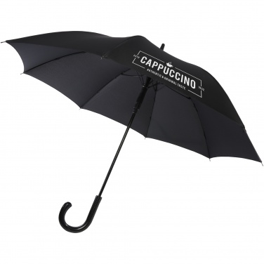 Logo trade promotional giveaways image of: Fontana 23" auto open umbrella with carbon look and crooked handle