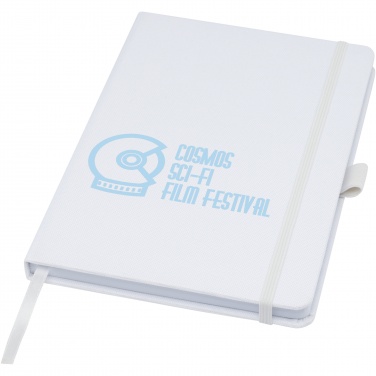 Logo trade corporate gift photo of: Honua A5 recycled paper notebook with recycled PET cover