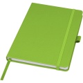 Honua A5 recycled paper notebook with recycled PET cover, Lime green