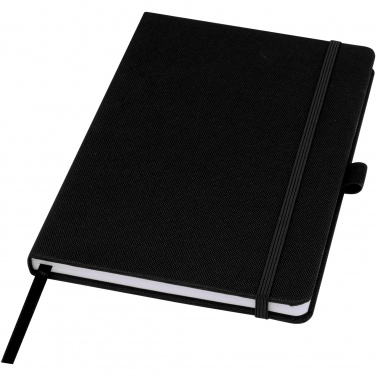 Logo trade promotional product photo of: Honua A5 recycled paper notebook with recycled PET cover