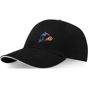 Logotrade promotional item image of: Topaz 6 panel GRS recycled sandwich cap