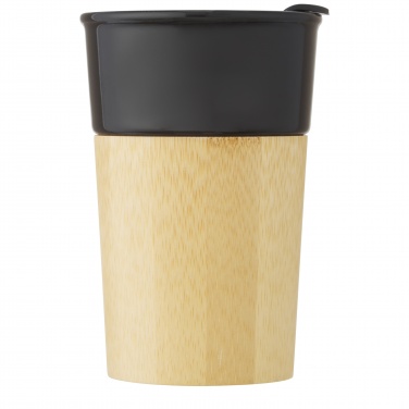 Logo trade promotional product photo of: Pereira 320 ml porcelain mug with bamboo outer wall