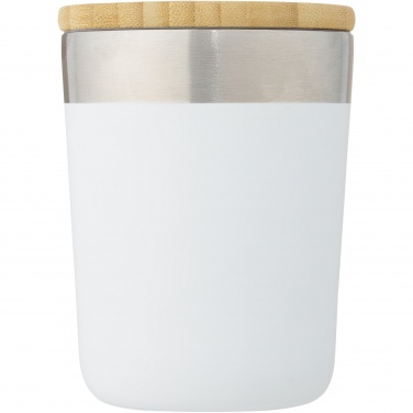 Logo trade promotional giveaway photo of: Lagan 300 ml stainless steel tumbler with bamboo lid