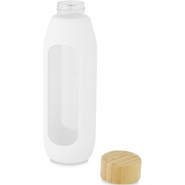 Logo trade promotional giveaway photo of: Tidan 600 ml borosilicate glass bottle with silicone grip