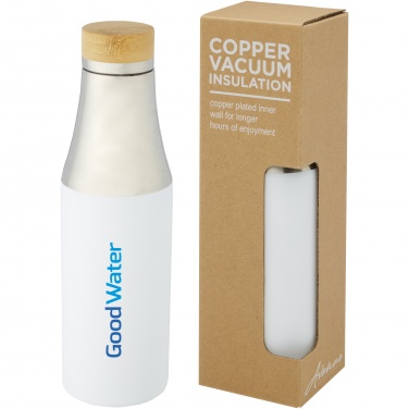 Logotrade promotional item image of: Hulan 540 ml copper vacuum insulated stainless steel bottle with bamboo lid