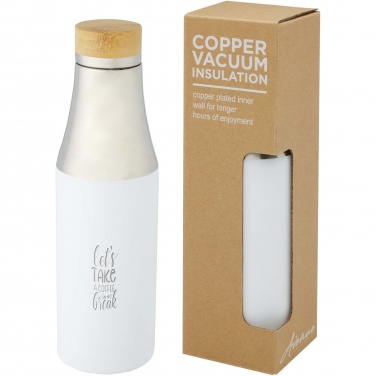 Logotrade promotional item image of: Hulan 540 ml copper vacuum insulated stainless steel bottle with bamboo lid