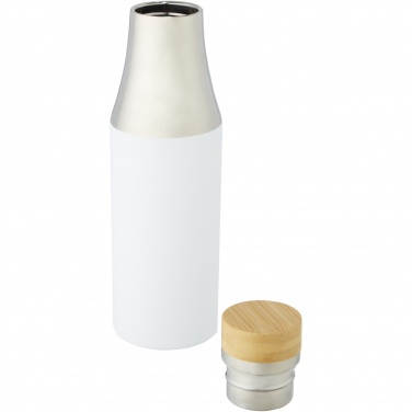 Logo trade advertising products picture of: Hulan 540 ml copper vacuum insulated stainless steel bottle with bamboo lid