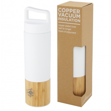 Logotrade promotional gift image of: Torne 540 ml copper vacuum insulated stainless steel bottle with bamboo outer wall