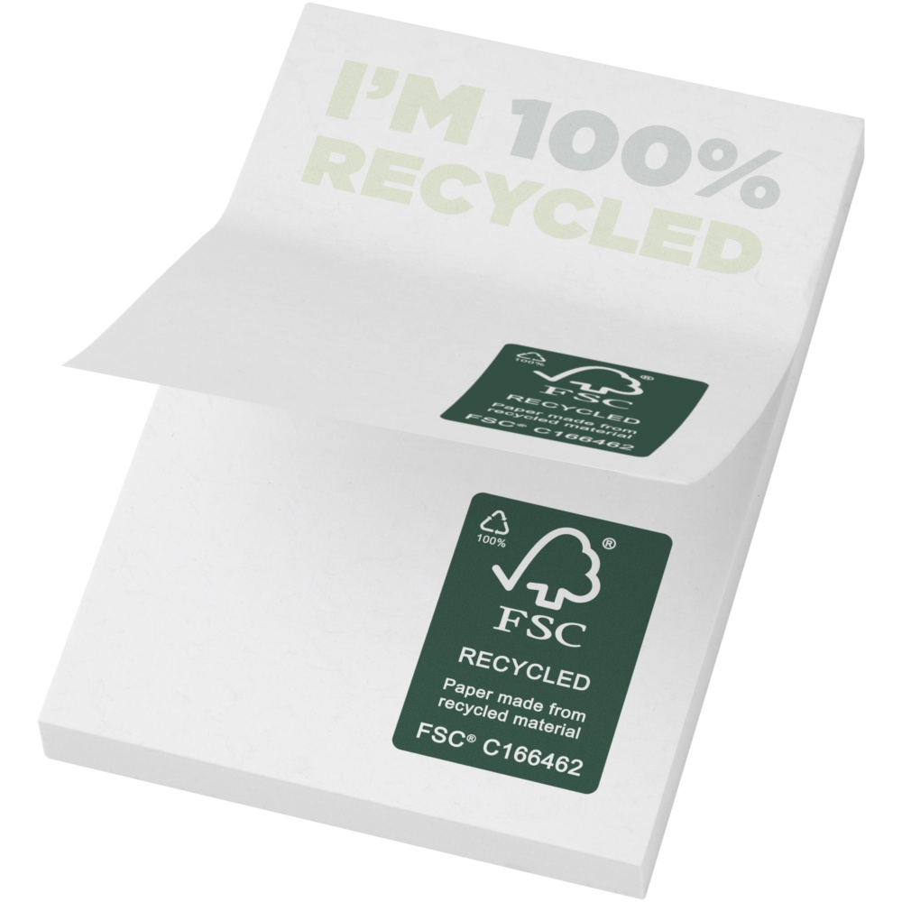 Logo trade promotional merchandise picture of: Sticky-Mate® recycled sticky notes 50 x 75 mm 