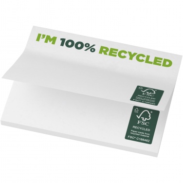 Logo trade promotional merchandise image of: Sticky-Mate® recycled sticky notes 100x75 mm