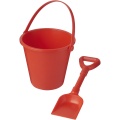 Tides recycled beach bucket and spade, Red