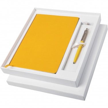 Logo trade promotional merchandise picture of: Parker Classic notebook and Parker pen gift box