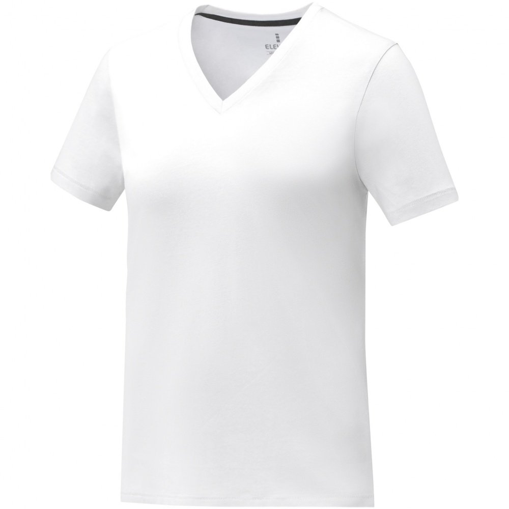 Logo trade corporate gifts picture of: Somoto short sleeve women's V-neck t-shirt 