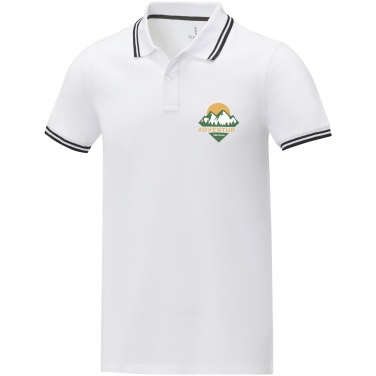 Logo trade advertising products image of: Amarago short sleeve men's tipping polo