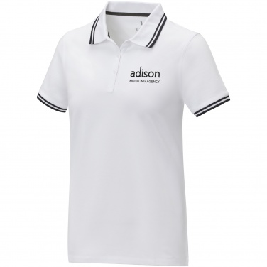 Logo trade promotional products image of: Amarago short sleeve women's tipping polo