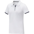 Morgan short sleeve women's duotone polo, White