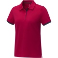 Morgan short sleeve women's duotone polo, Red