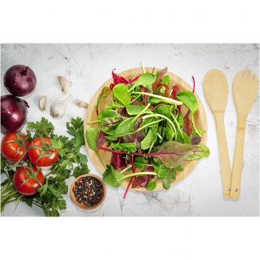 Logo trade promotional merchandise image of: Argulls bamboo salad bowl and tools