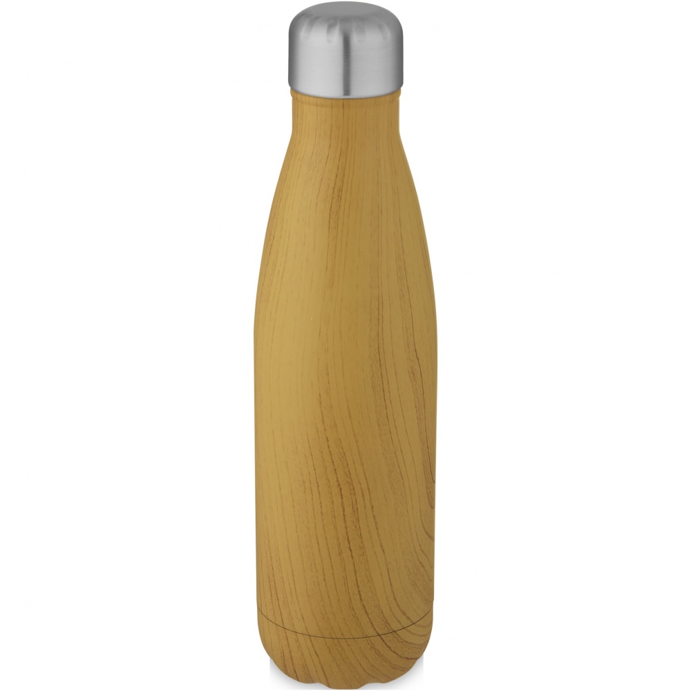 Logotrade promotional gift image of: Cove 500 ml vacuum insulated stainless steel bottle with wood print