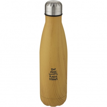 Logotrade promotional merchandise image of: Cove 500 ml vacuum insulated stainless steel bottle with wood print