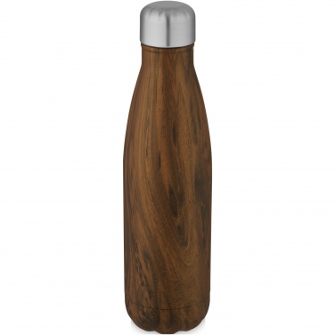 Logo trade promotional giveaways picture of: Cove 500 ml vacuum insulated stainless steel bottle with wood print