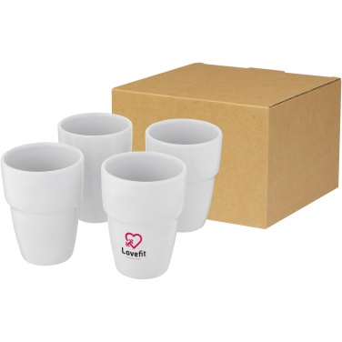 Logo trade promotional merchandise photo of: Staki 4-piece 280 ml stackable mug gift set