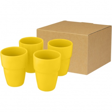 Logo trade advertising products image of: Staki 4-piece 280 ml stackable mug gift set