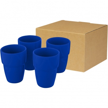 Logo trade advertising products image of: Staki 4-piece 280 ml stackable mug gift set