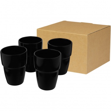 Logo trade advertising products image of: Staki 4-piece 280 ml stackable mug gift set