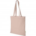 Orissa 140 g/m² organic cotton tote bag 7L, Pale blush pink