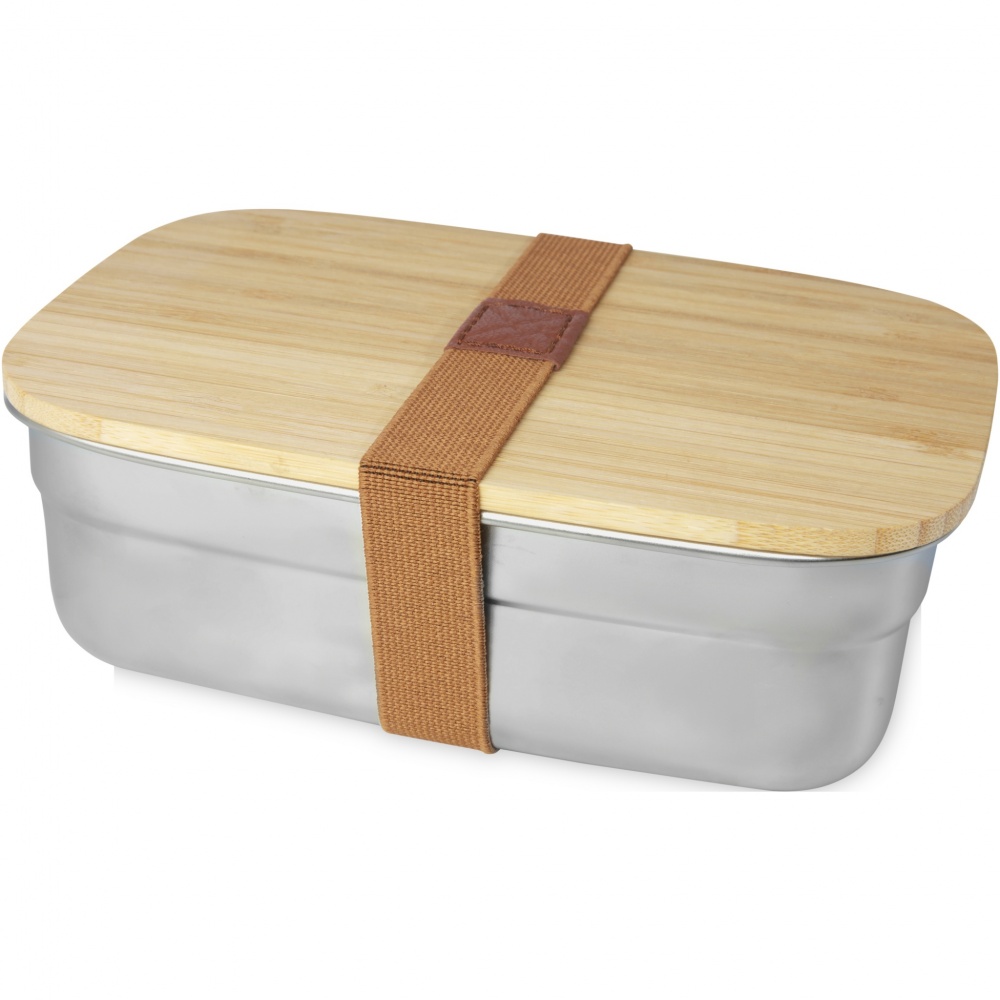 Logotrade advertising products photo of: Tite stainless steel lunch box with bamboo lid