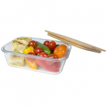 Logo trade business gift photo of: Roby glass lunch box with bamboo lid