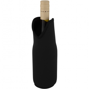 Logo trade business gifts image of: Noun recycled neoprene wine sleeve holder