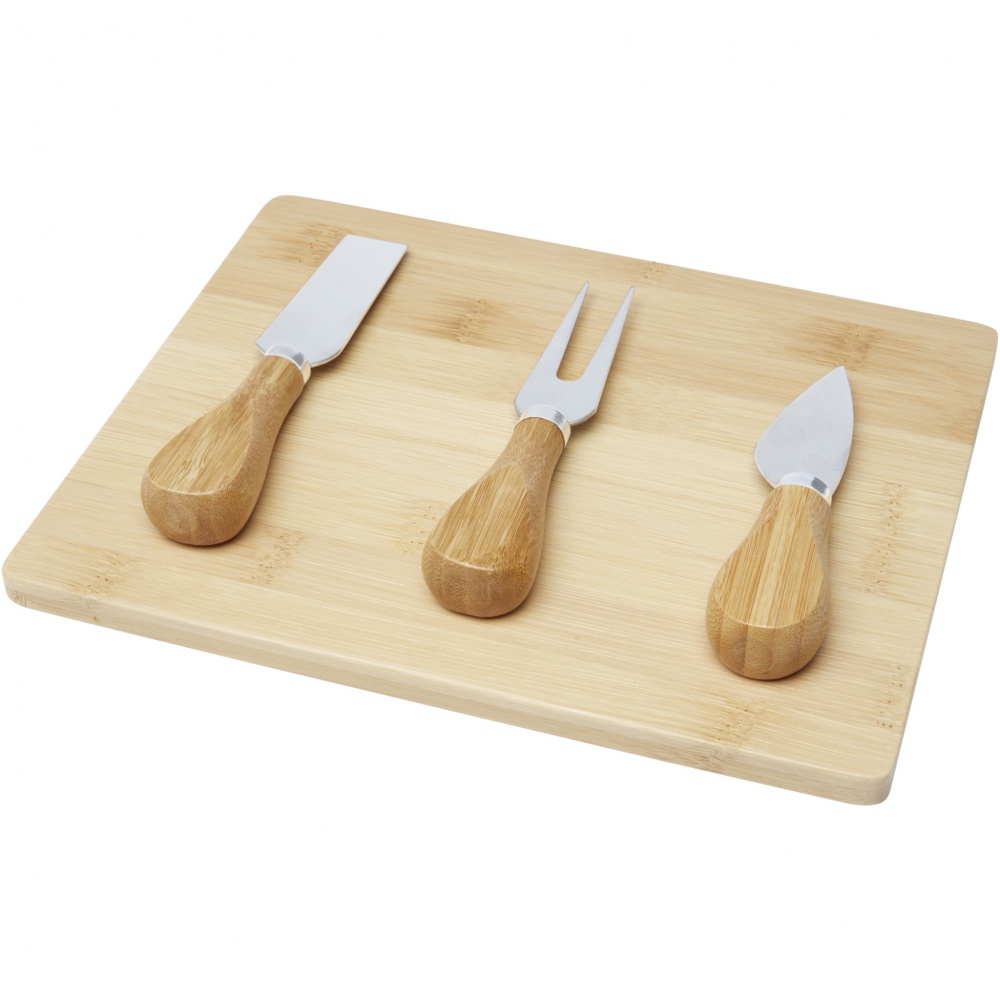 Logotrade promotional gift picture of: Ement bamboo cheese board and tools