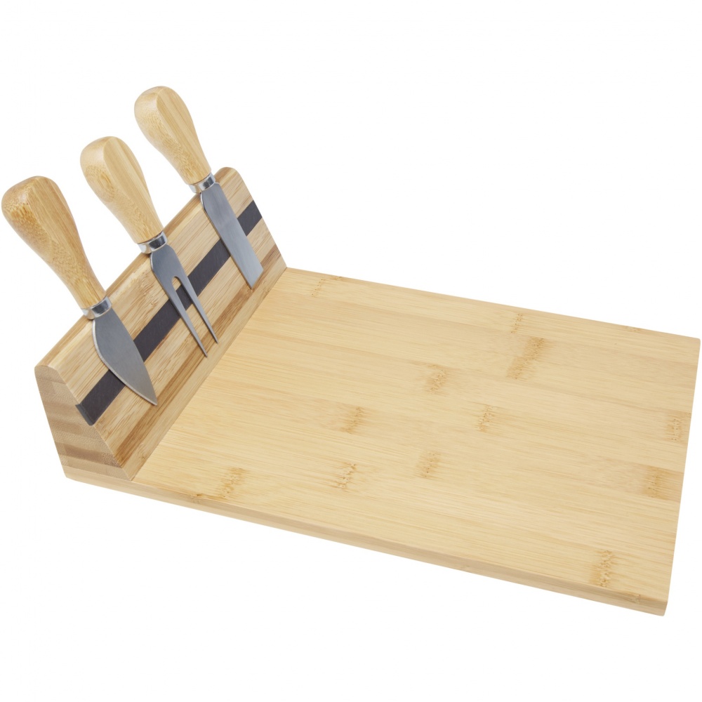 Logotrade corporate gift picture of: Mancheg bamboo magnetic cheese board and tools