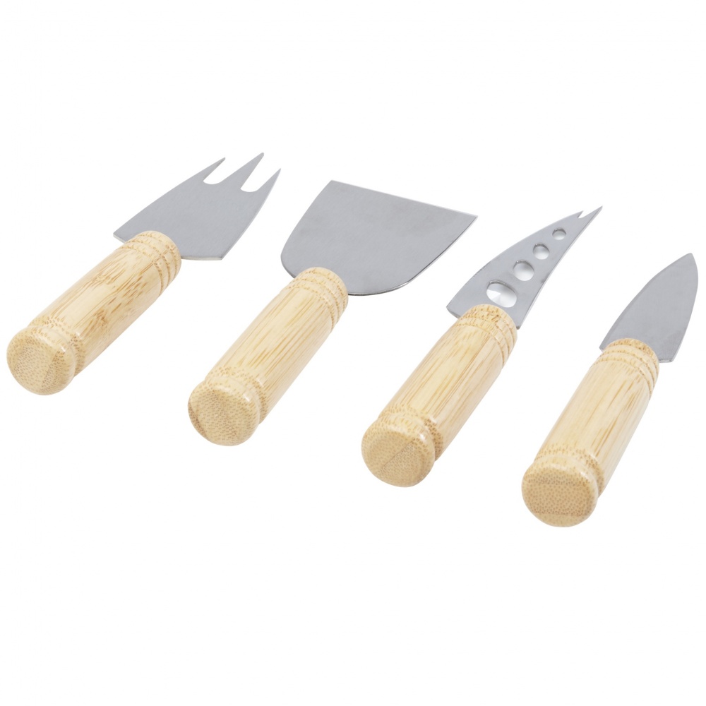 Logotrade corporate gift image of: Cheds 4-piece bamboo cheese set