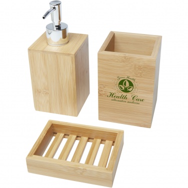 Logotrade promotional giveaways photo of: Hedon 3-piece bamboo bathroom set