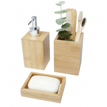 Logotrade promotional item image of: Hedon 3-piece bamboo bathroom set