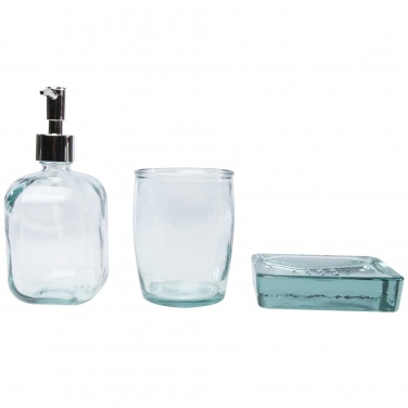 Logo trade corporate gift photo of: Jabony 3-piece recycled glass bathroom set