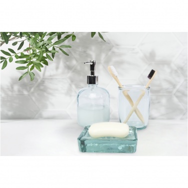 Logo trade promotional merchandise picture of: Jabony 3-piece recycled glass bathroom set