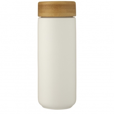 Logo trade business gifts image of: Lumi 300 ml ceramic tumbler with bamboo lid