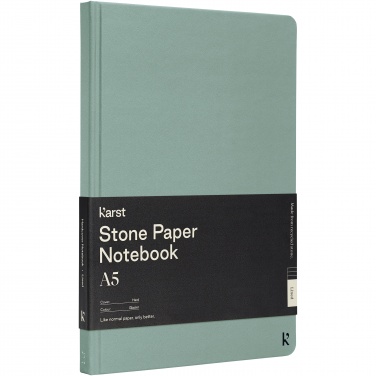 Logo trade promotional giveaways picture of: Karst® A5 stone paper hardcover notebook - lined