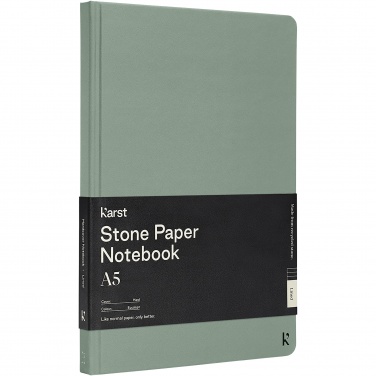 Logo trade promotional gifts image of: Karst® A5 stone paper hardcover notebook - lined