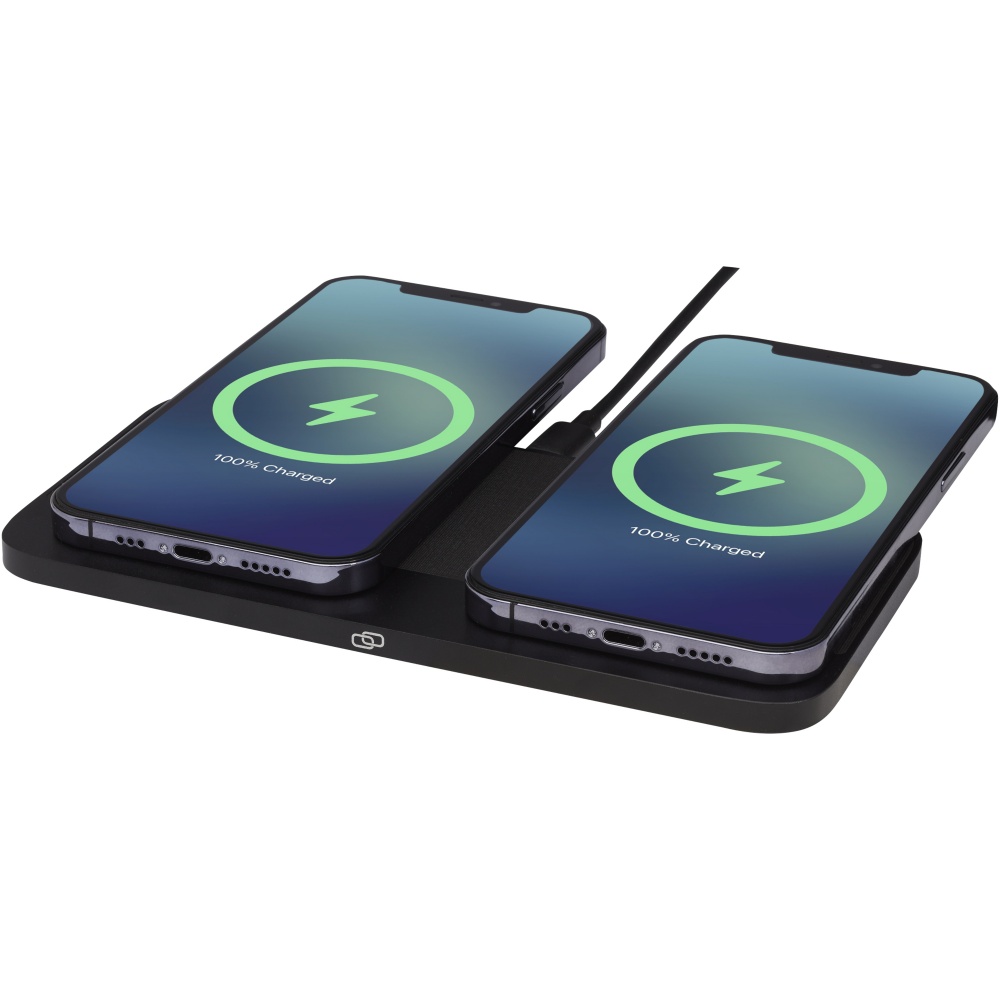 Logotrade promotional gift picture of: Hybrid 15W premium dual wireless charging pad