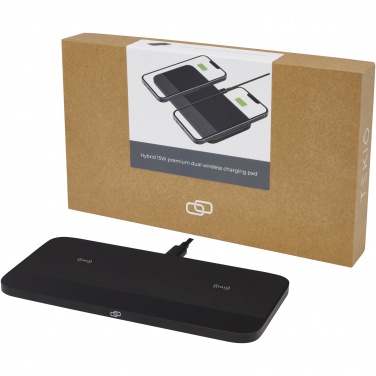 Logo trade promotional giveaway photo of: Hybrid 15W premium dual wireless charging pad