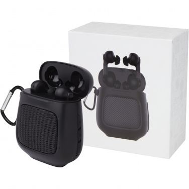 Logo trade corporate gifts picture of: Remix auto pair True Wireless earbuds and speaker