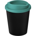 Americano® Espresso Eco 250 ml recycled tumbler , Solid black / Aqua blue